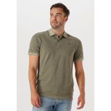 G-STAR RAW - Dunda Overdyed Slim Polo - Poloshirt - Groen - Biologisch Katoen
