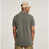 G-STAR RAW - Dunda Overdyed Slim Polo - Poloshirt - Groen - Biologisch Katoen