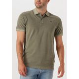 G-STAR RAW - Dunda Overdyed Slim Polo - Poloshirt - Groen - Biologisch Katoen