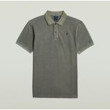 G-STAR RAW - Dunda Overdyed Slim Polo - Poloshirt - Groen - Biologisch Katoen