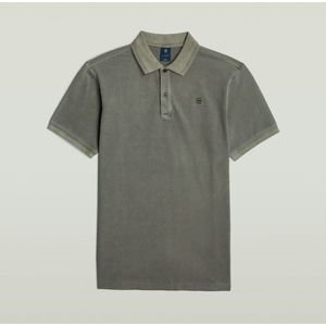G-STAR RAW - Dunda Overdyed Slim Polo - Poloshirt - Groen - Biologisch Katoen