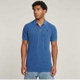 G-Star - Dunda Overdyed Slim Polo SS T-shirt - Blauw - Katoen
