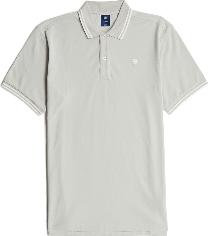 G-Star RAW Dunda Slim Stripe Polo, grijs (Gs Mercury D17127-5864-g987), M, Grijs (Gs Mercury D17127-5864-g987), M