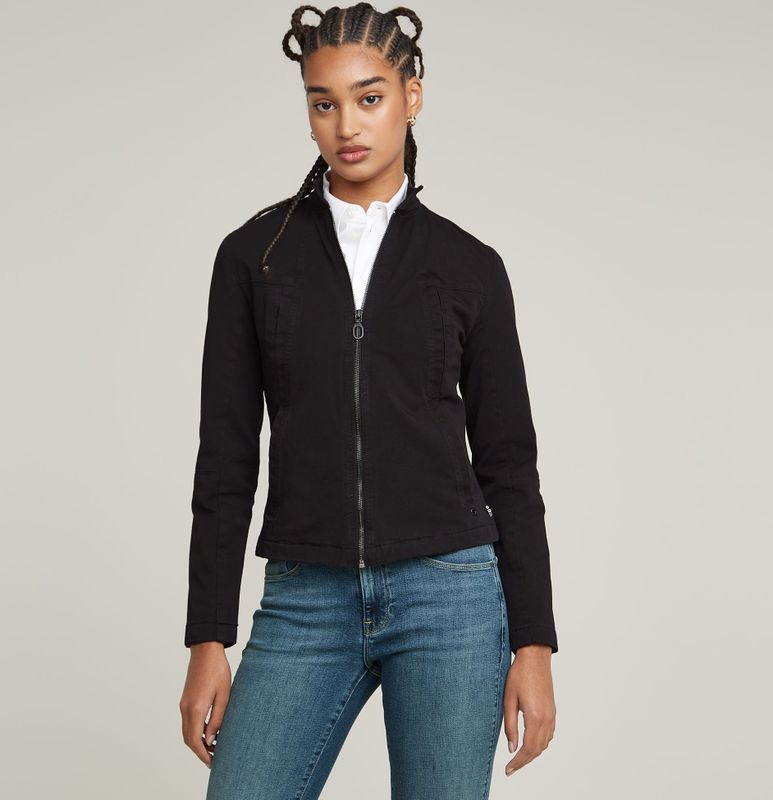 G-Star RAW biker jack wmn, Zwart (Dk Black D25990-d922-6484), XXS