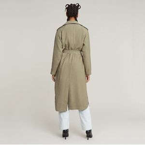 G-Star RAW fluid trench coat wmn, groen (Ensis Green D25993-d714-6057), XL