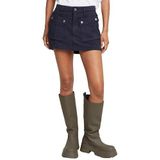 Cargozak - Strokenrok - Effen - Katoen - Knoopsluiting