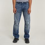 G-STAR Elwood - Jeans - Worn In Blue Creek - 95% Katoen - Regular Straight Fit