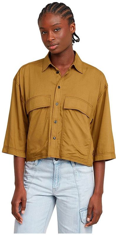 G-star - Boxy T-shirt - Effen - 3/4 Mouw