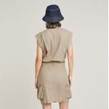 Jurk Pocket - Beige - Dames - 50% Katoen 50% Recycled Katoen - Twill Geweven