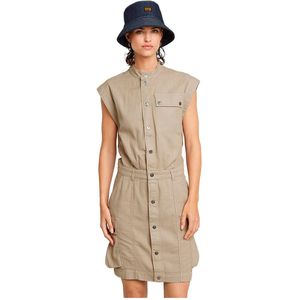 Jurk Pocket - Beige - Dames - 50% Katoen 50% Recycled Katoen - Twill Geweven