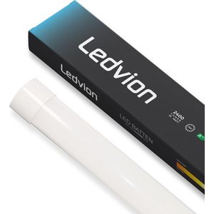 Ledvion - 10X LED Batten T8 Tube 60cm (20W, 4000K, 2400 lumen), Geïntegreerde LED, Koel Wit, Helder Licht, Plafonddlamp