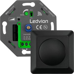 Ledvion - LED Smart WIFI LED Dimmer 5-250W - Zwart - Universeel