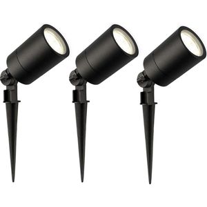 Ledvion - 3X LED Prikspots - 4000K - Zwart - 5W - IP65