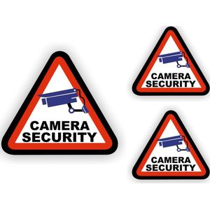 Camera Security sticker set 3 stuks