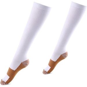 *** 2 Paar Compressiekousen Maat 40 t/m 46 - Steunkousen - Elastische Wandel / Sport / Vliegtuig - van Heble® ***
