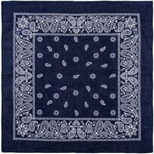 *** Boerenzakdoek Marine Blauw - Classic Zakdoek – Bandana Marine Blauw - Sport&Spel - van Heble® ***