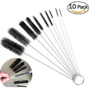 *** Schoonmaak Borstel/Rager set 10 stuks - Schoonmaak Ragertjes - Borstels Herbruikbare Rietjes - van Heble®***