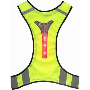 *** 3x Reflecterend Hardloopvest - Veiligheidsvest - Hardlopen - Verlichting - LED - Zichtbaarheid - Joggen - Wandelen - Fietsen - van Heble®***