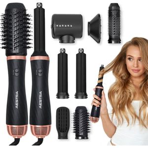 7 in 1 Hairwrap - Aestra - 65.000RPM - Airstyler - Haarborstel - Föhn met Diffuser - Krulborstel - Krultang - Haardroger - Föhnborstel - Stijltang - Zwart