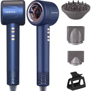 Aestra - Föhn met Diffuser - Navy - 110.000 RPM - Superkrachtig - 3 Opzetstukken