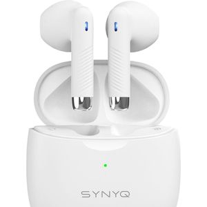 Synyq ProX - Draadloze Oordopjes - 30 uur Afspeeltijd - Bluetooth Oordopjes - Draadloze Oortjes - Oortjes Draadloos - Wit