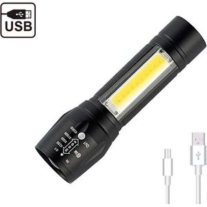 Zaklamp oplaadbaar 3000 lumen - Waterproof - Zeer Fel - Klein - 2 in 1 - led