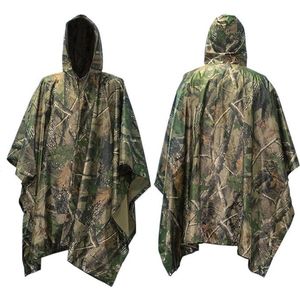 Poncho Duurzaam Camouflage - Regenponcho - Voor Mannen en Vrouwen - PVC - Regenponcho - Festival artikel