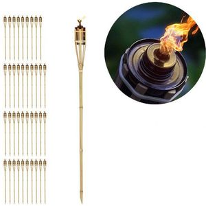 Bamboe tuinfakkels XXL set 40 stuks 120cm