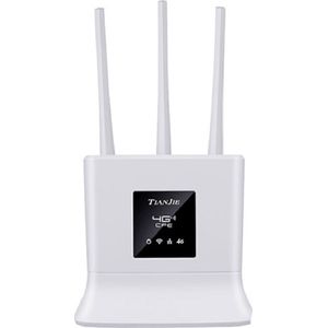 Draadloze 4G Router - Wit - 3 Ingebouwde Antennes - Snelle Verbinding