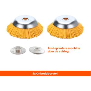 Kibani nylon onkruidborstel 20cm per 2