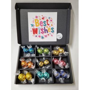 Chocolade Ballen Proeverij Pakket | Chocolade pakket met 9 verschillende chocolade smaken kwaliteits chocolade met Mystery Card 'Best Wishes' (met persoonlijke videoboodschap) | Cadeaupakket | Feestdagen box | Chocolade cadeau | Valentijnsdag