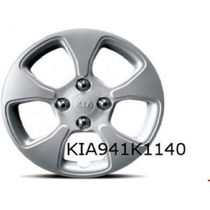 Kia Picanto (5/2011-6/2017) Wieldoppen set (4x) 14'' (zilver) Origineel! 1YF40AC800
