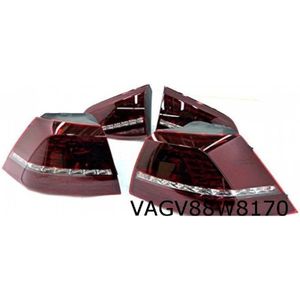 Volkswagen Golf VII(10/2012-2/2020) achterlichtset FACELIFT (R-type/ LED/ donker) Origineel! 5G1052200D