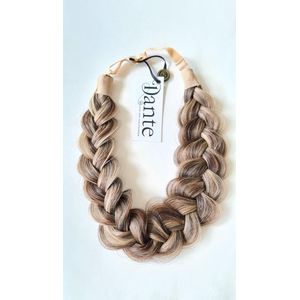 Dante Braid Messy - Vlecht haarband met aanpasbare strap voor kinderen en volwassenen - kleur: 4-27 Medium Reddish Brown - Honey Brown