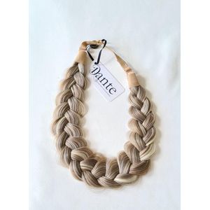 Dante Braid Messy - Vlecht haarband met aanpasbare strap voor kinderen en volwassenen - kleur: 609 Platinium Violet Blond - Ash Dark Blond