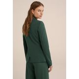 WE Fashion - Dames Singlet - Mosgroen - Katoen