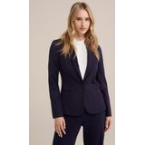 Blazer - Viscosemix - Knoopsluiting - Twee Paspelzakken - Normale Kraag - Lange Mouwen