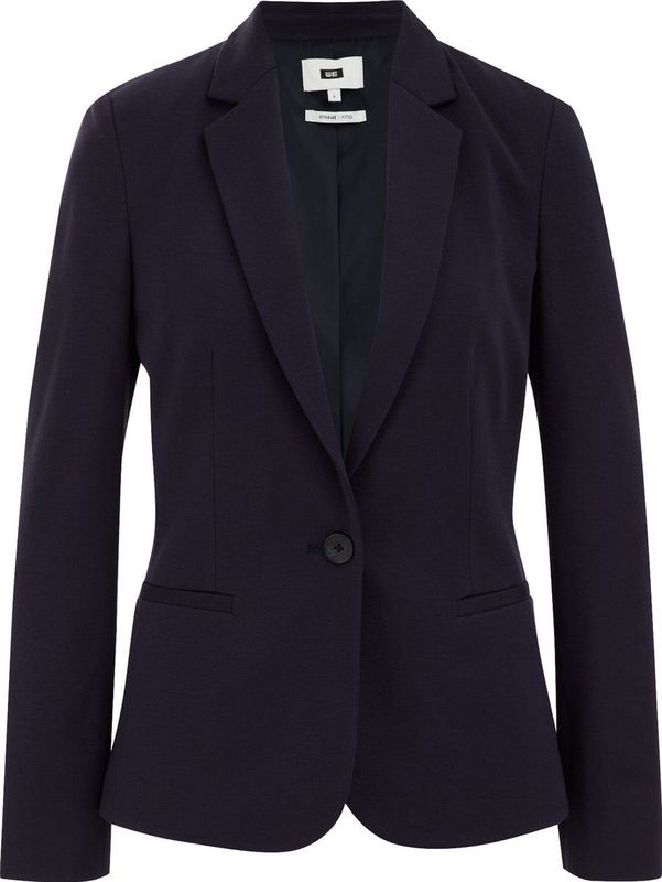 Blazer - Viscosemix - Knoopsluiting - Twee Paspelzakken - Normale Kraag - Lange Mouwen