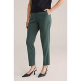 WE Fashion Slim Fit Pantalon Olijfgroen