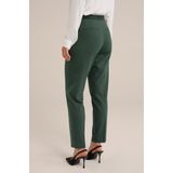WE Fashion Slim Fit Pantalon Olijfgroen