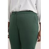 WE Fashion Slim Fit Pantalon Olijfgroen