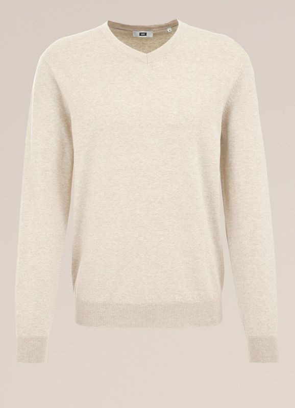 WE Fashion Gemêleerde Trui Soft Beige