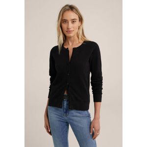 WE Fashion Vest met Textuur Zwart