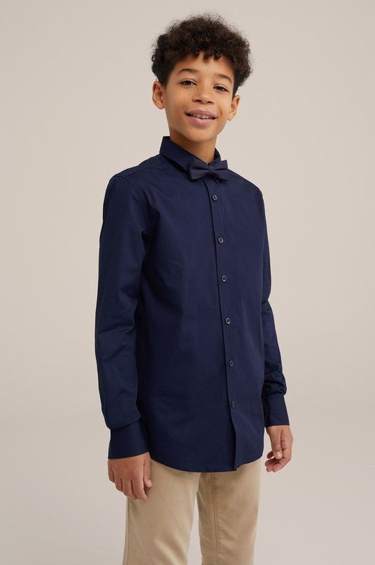 WE Fashion Overhemd Donkerblauw