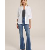 WE Fashion Gemêleerde Spaghettitop Grijs