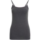 WE Fashion Gemêleerde Spaghettitop Grijs