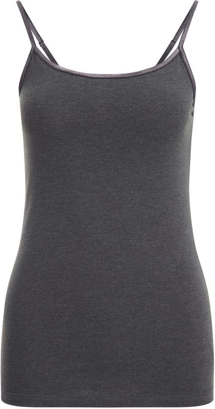 WE Fashion Gemêleerde Spaghettitop Grijs
