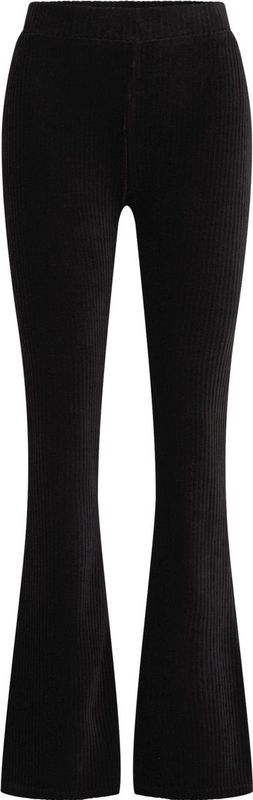 WE Fashion - Flared Legging - Zwart - Ribstof