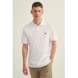 WE Fashion - Shirt - Geel - Katoen - Knoopsluiting - Slanke Pasvorm - Kwartmouw