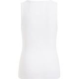 WE Fashion Ribgebreide Top Wit